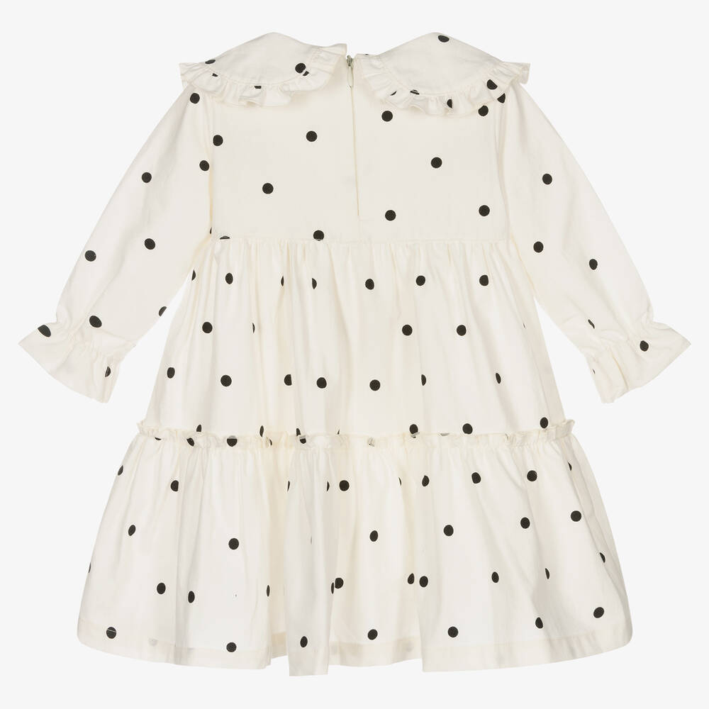 Phi Clothing-فستان قطن بوبلين لون عاجي | Childrensalon Outlet