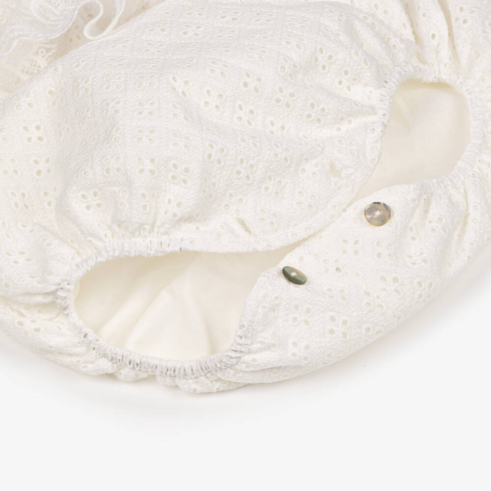 Phi Clothing-Girls Ivory Embroidered Lace Shortie | Childrensalon Outlet