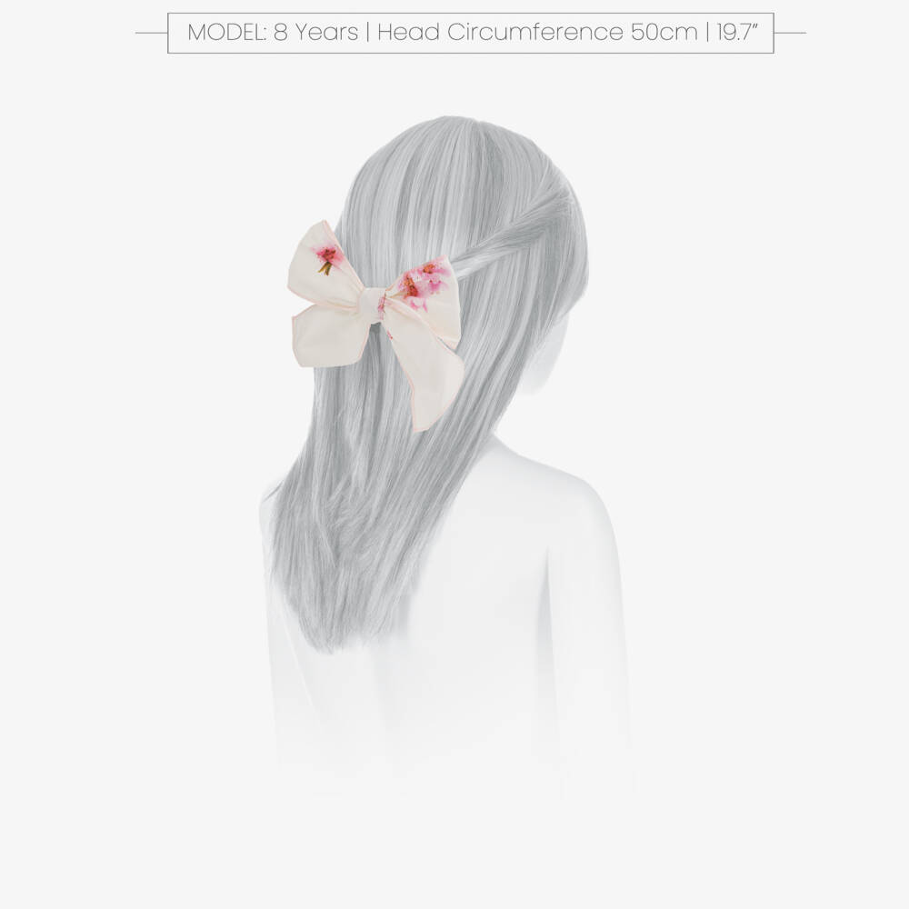Phi Clothing-Girls Ivory Floral Bow Hair Clip | Childrensalon Outlet