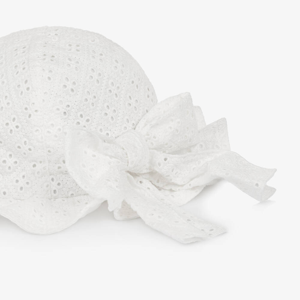 Phi Clothing-Girls Ivory Lace Sun Cap | Childrensalon Outlet