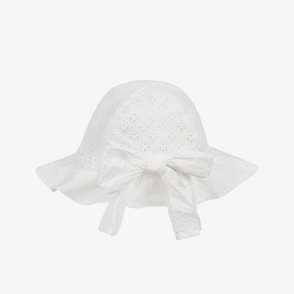Phi Clothing-Girls Ivory Lace Sun Cap | Childrensalon Outlet