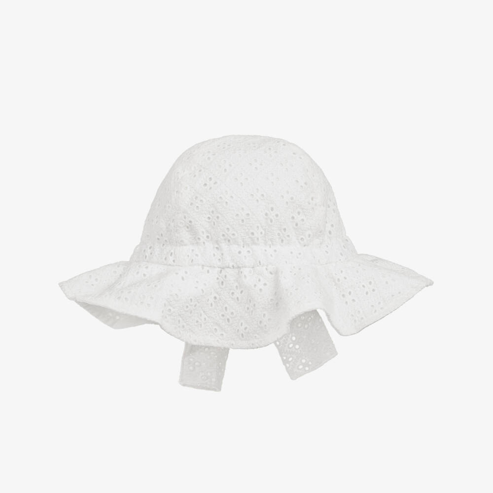 Phi Clothing-Girls Ivory Lace Sun Cap | Childrensalon Outlet
