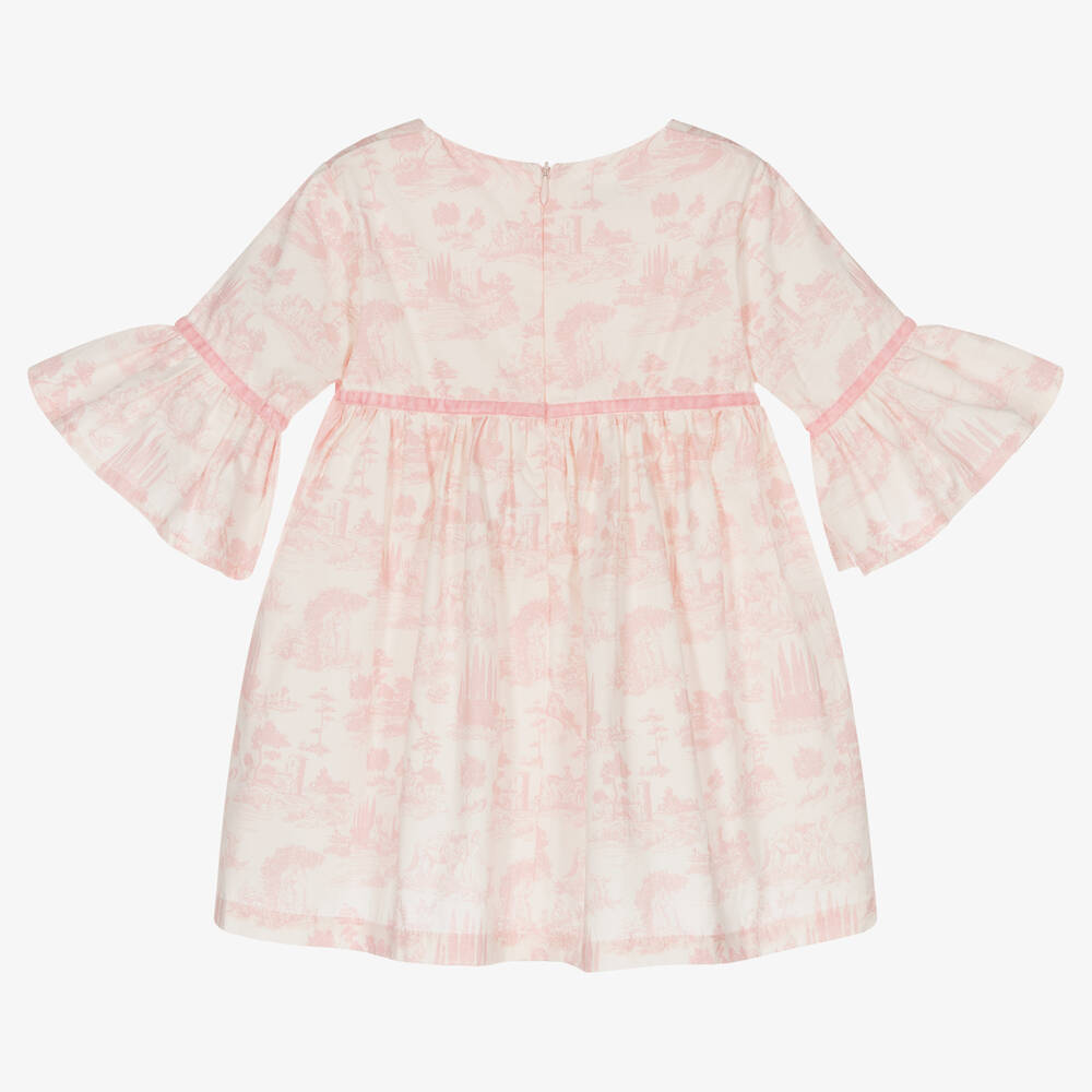 Phi Clothing-Girls Ivory & Pink Dress | Childrensalon Outlet