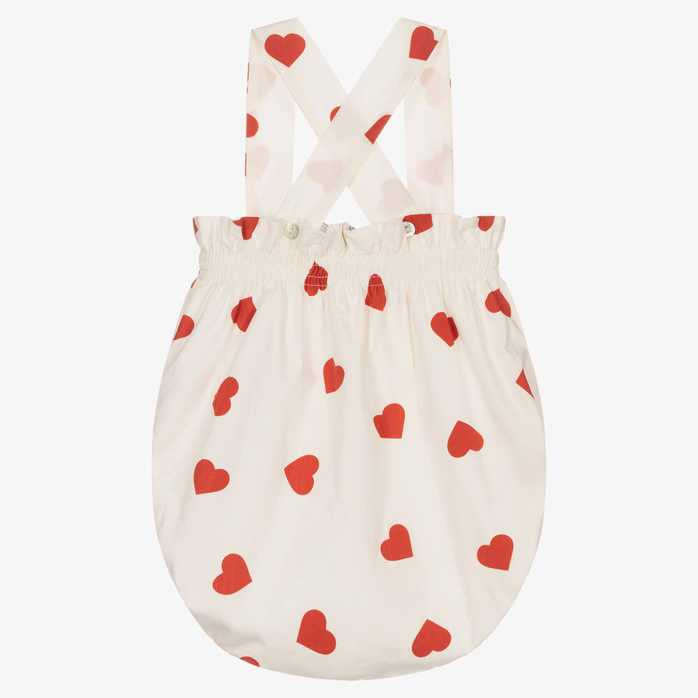 Phi Clothing-Girls Ivory & Red Heart Shortie | Childrensalon Outlet