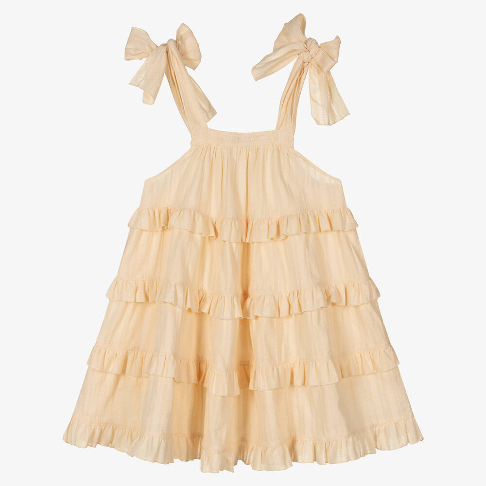 Phi Clothing-Girls Ivory Ruffle Dress | Childrensalon Outlet