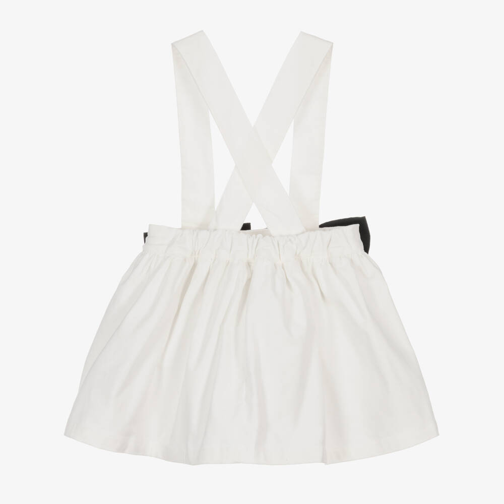 Phi Clothing-Girls Ivory Skirt with Velvet Bows | Childrensalon Outlet