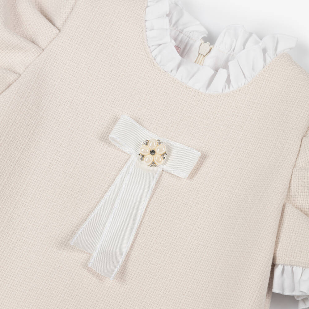 Phi Clothing-Girls Ivory Tweed Frock | Childrensalon Outlet