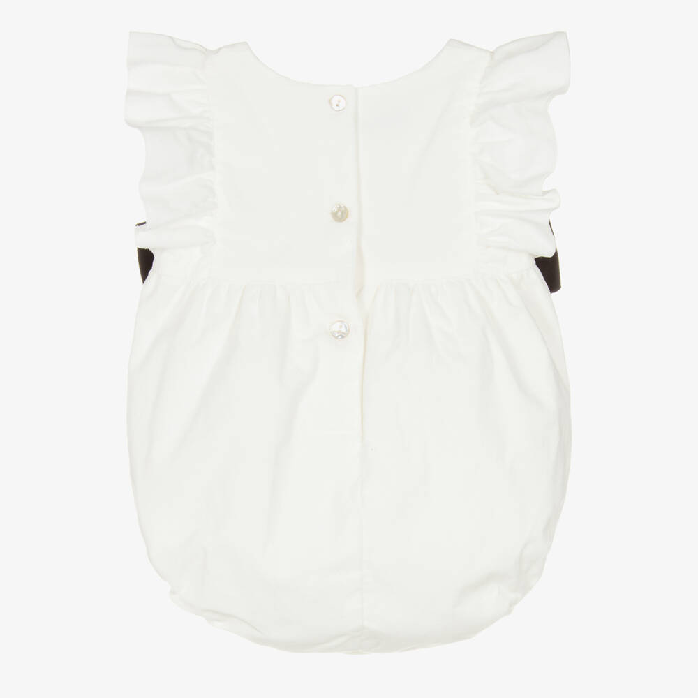 Phi Clothing-Кремовый бархатный шортик с бантом для девочек | Childrensalon Outlet