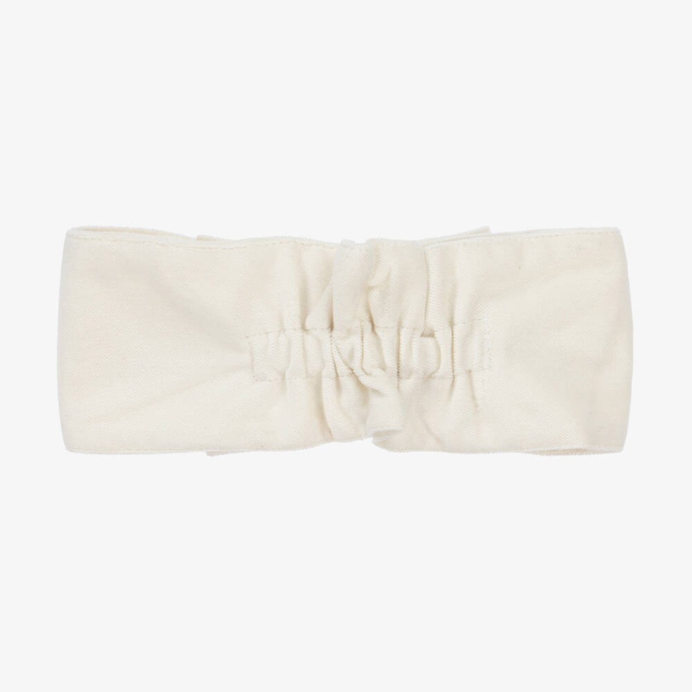 Phi Clothing-Girls Ivory Velvet Headband | Childrensalon Outlet