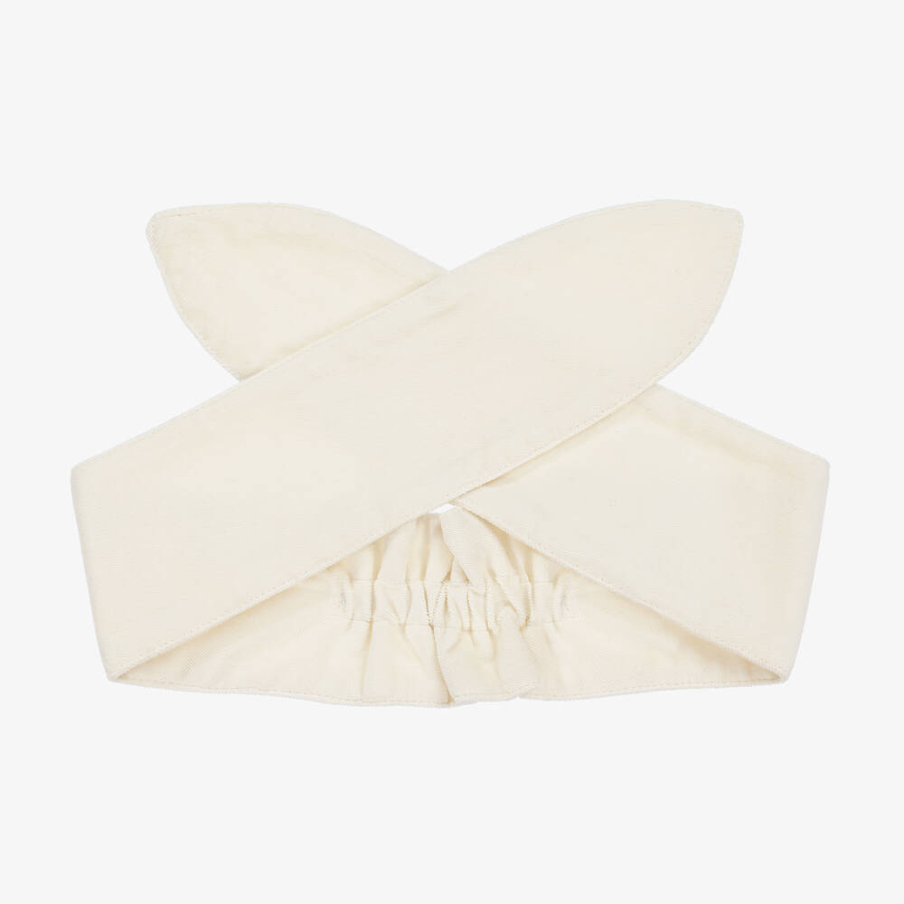 Phi Clothing-Girls Ivory Velvet Headband | Childrensalon Outlet
