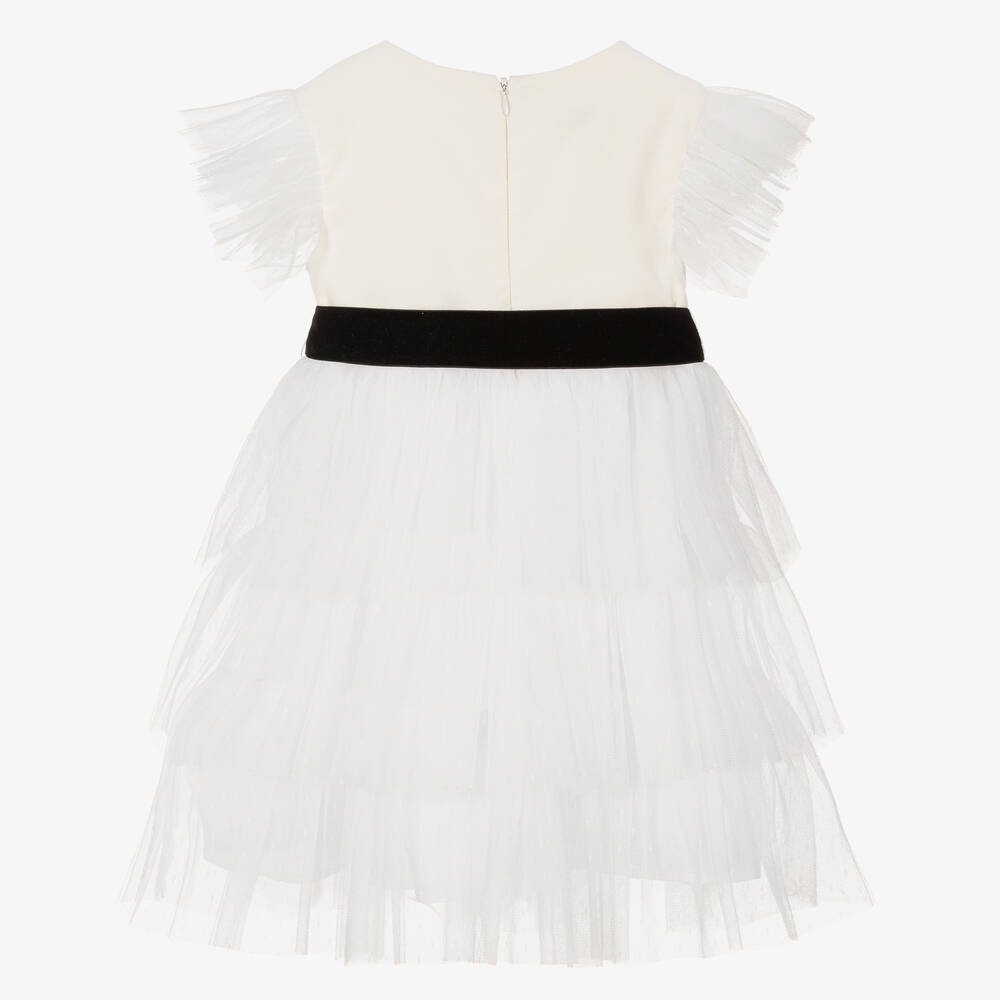 Needle & thread tiered tulle midi dress in pearl sales