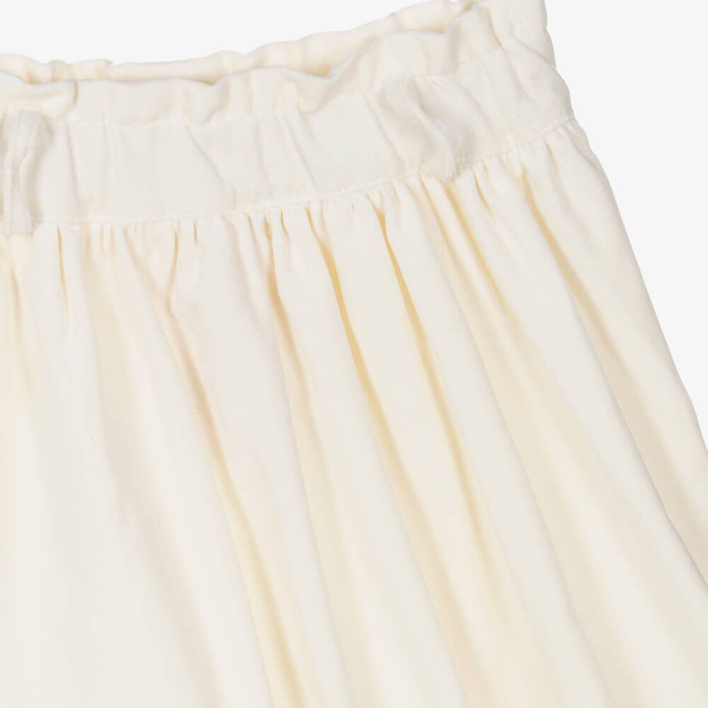 Phi Clothing-Girls Ivory Velvet Waterfall Skirt | Childrensalon Outlet
