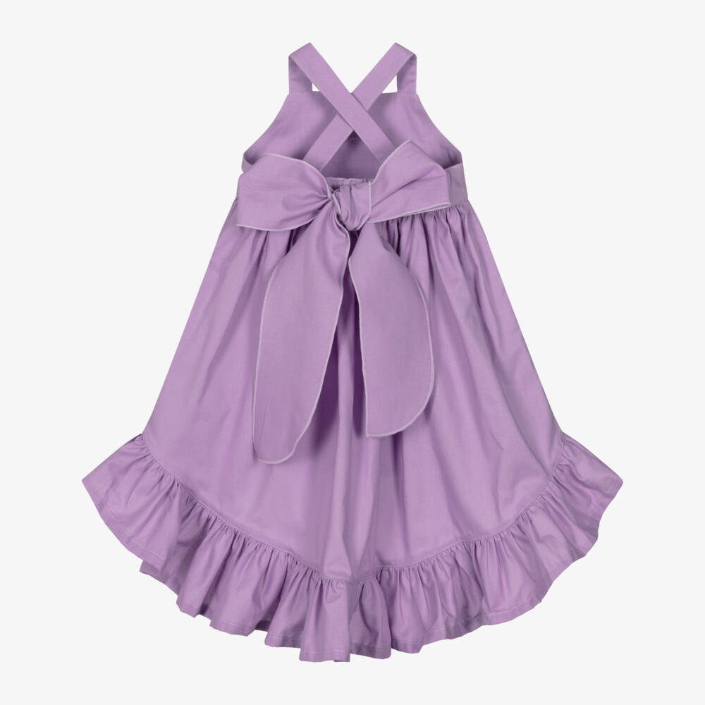 Phi Clothing-Girls Lavender Layered Cotton Frock | Childrensalon Outlet