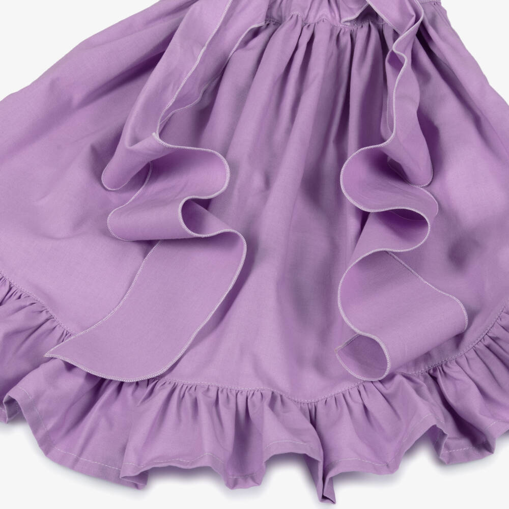 Phi Clothing-Girls Lavender Layered Cotton Frock | Childrensalon Outlet