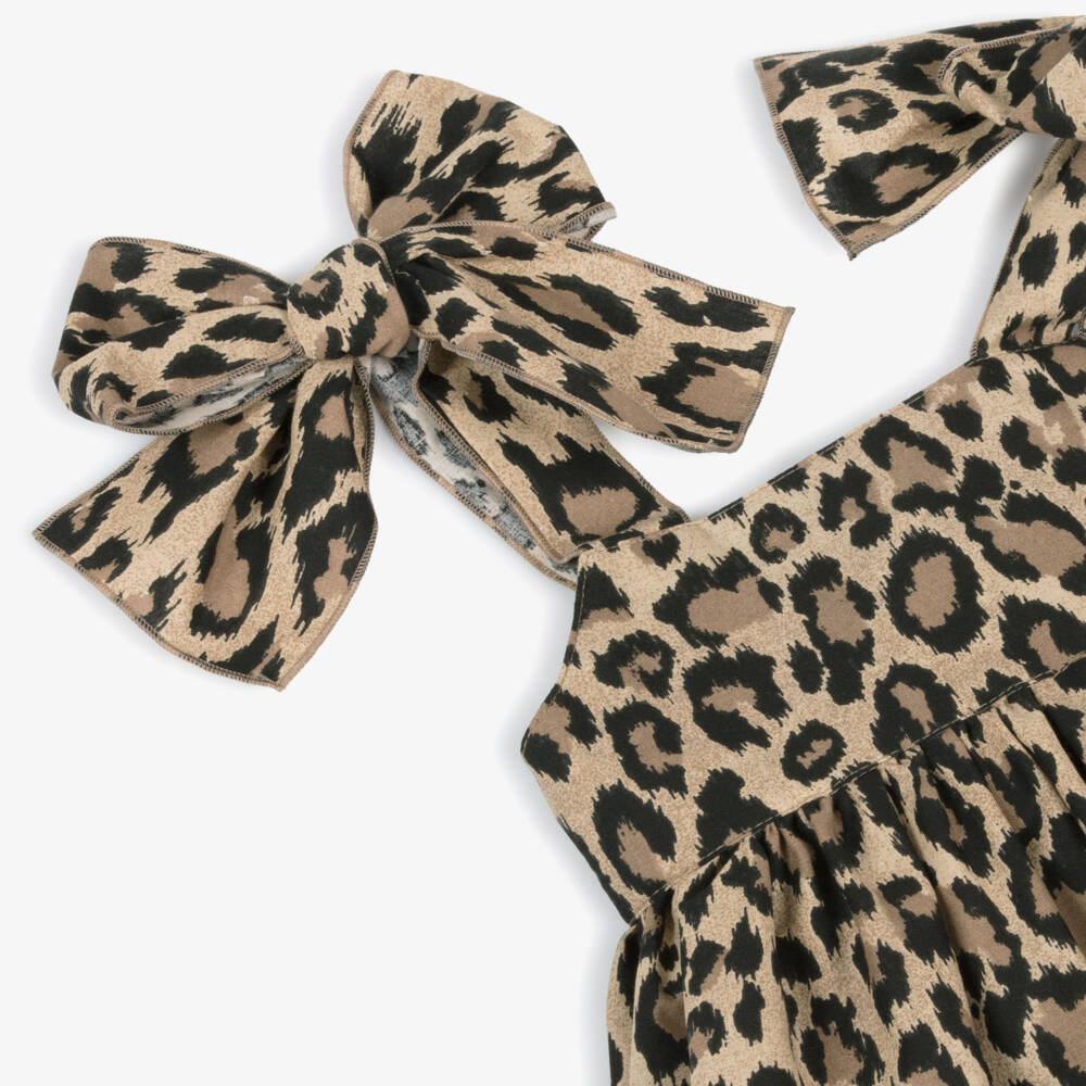 Phi Clothing-Girls Leopard Print Cotton Top | Childrensalon Outlet