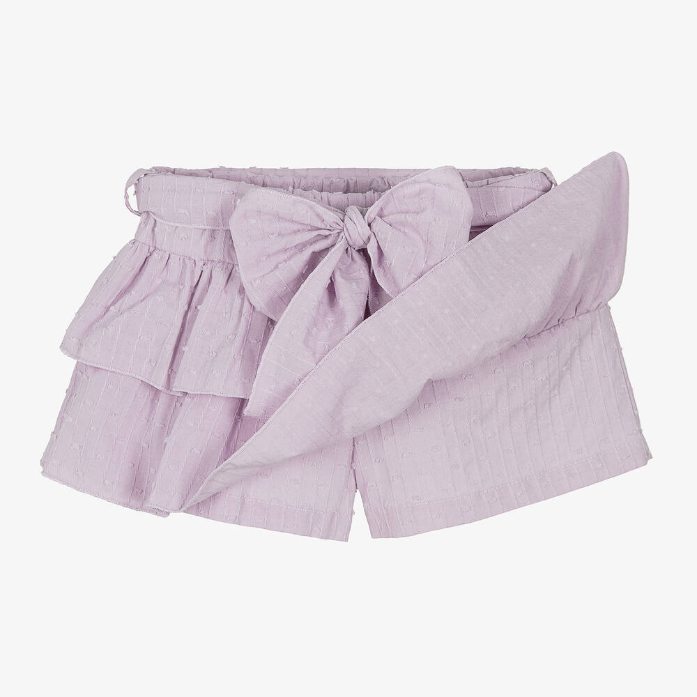 Phi Clothing-Фиолетовые хлопковые шорты | Childrensalon Outlet