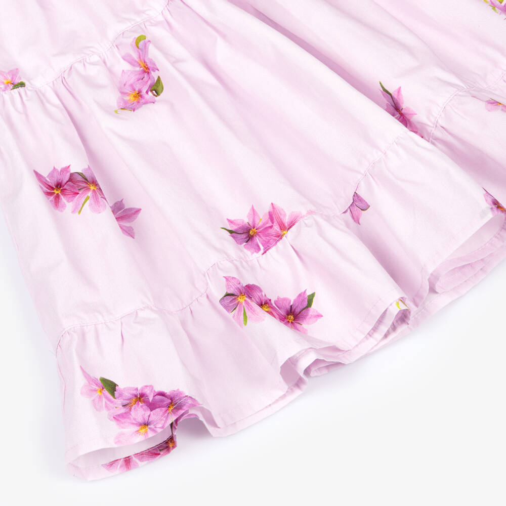 Phi Clothing-Girls Lilac Purple Floral Cotton Sun Dress | Childrensalon Outlet