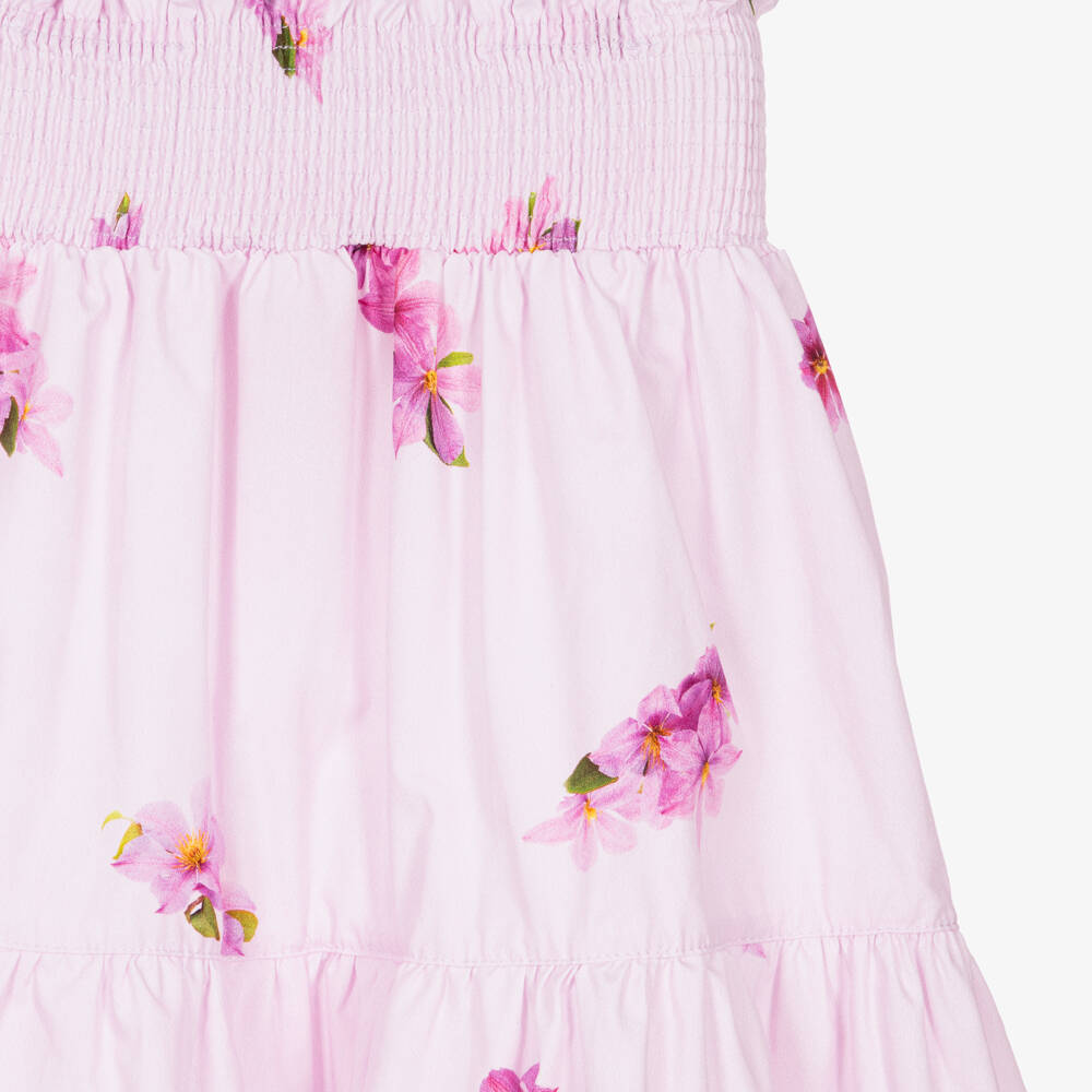 Phi Clothing-Girls Lilac Purple Floral Cotton Sun Dress | Childrensalon Outlet