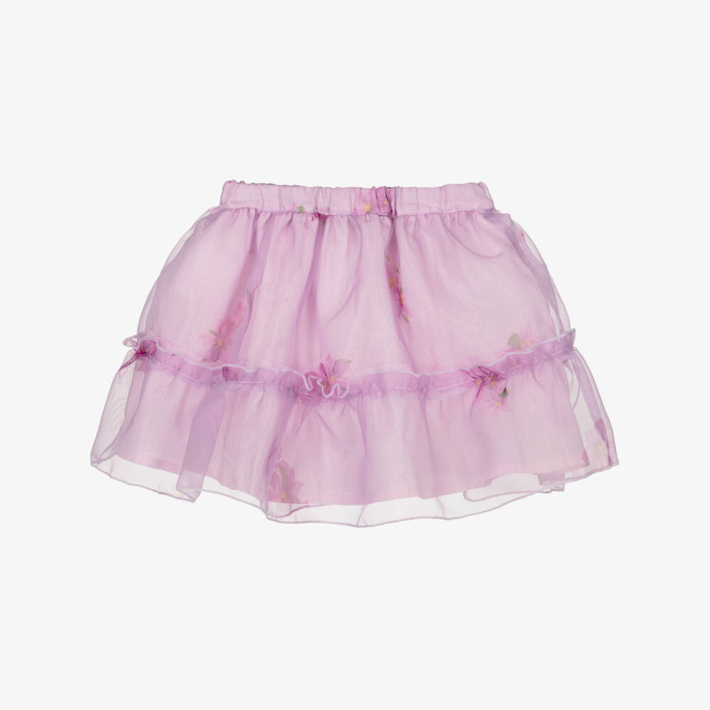 Phi Clothing-Юбка с цветочным принтом для девочек лилового цвета | Childrensalon Outlet