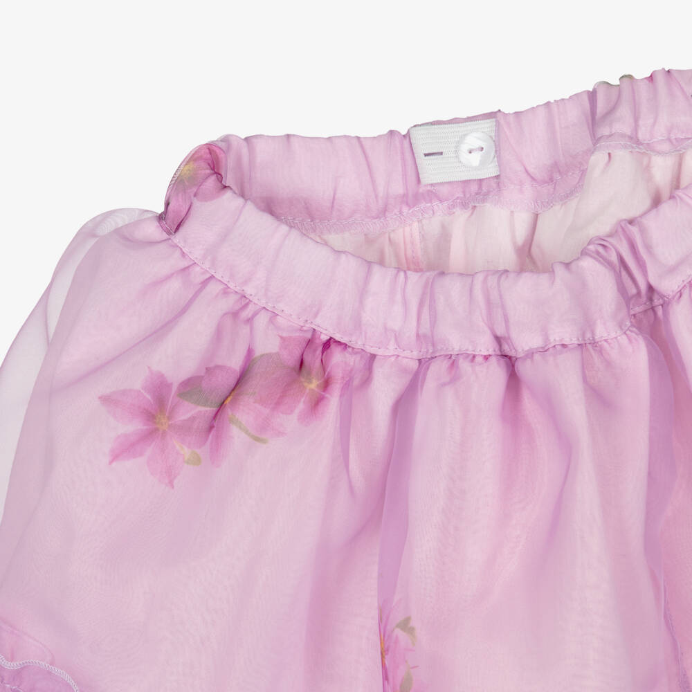 Phi Clothing-Юбка с цветочным принтом для девочек лилового цвета | Childrensalon Outlet