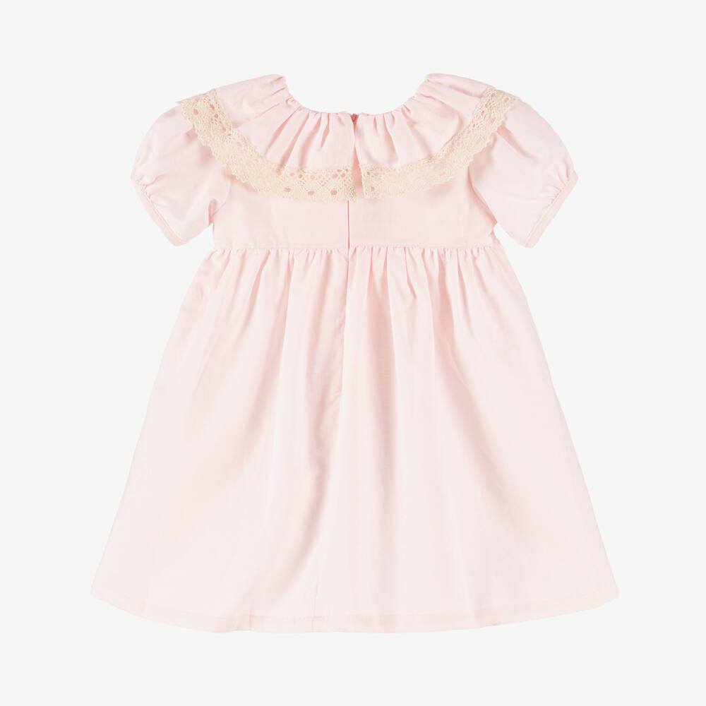 Phi Clothing-Girls Linen-Cotton Rose Dress | Childrensalon Outlet