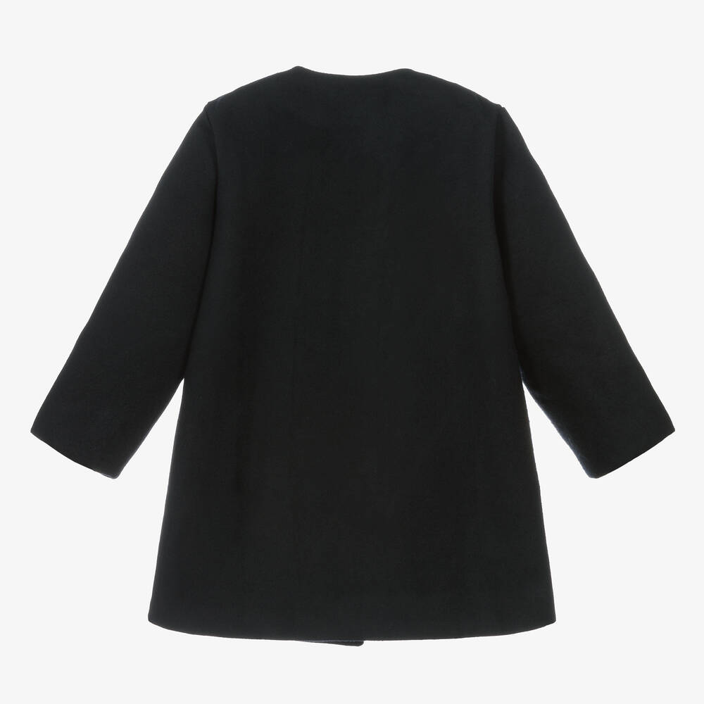 Phi Clothing-Синее пальто из войлока для девочек | Childrensalon Outlet