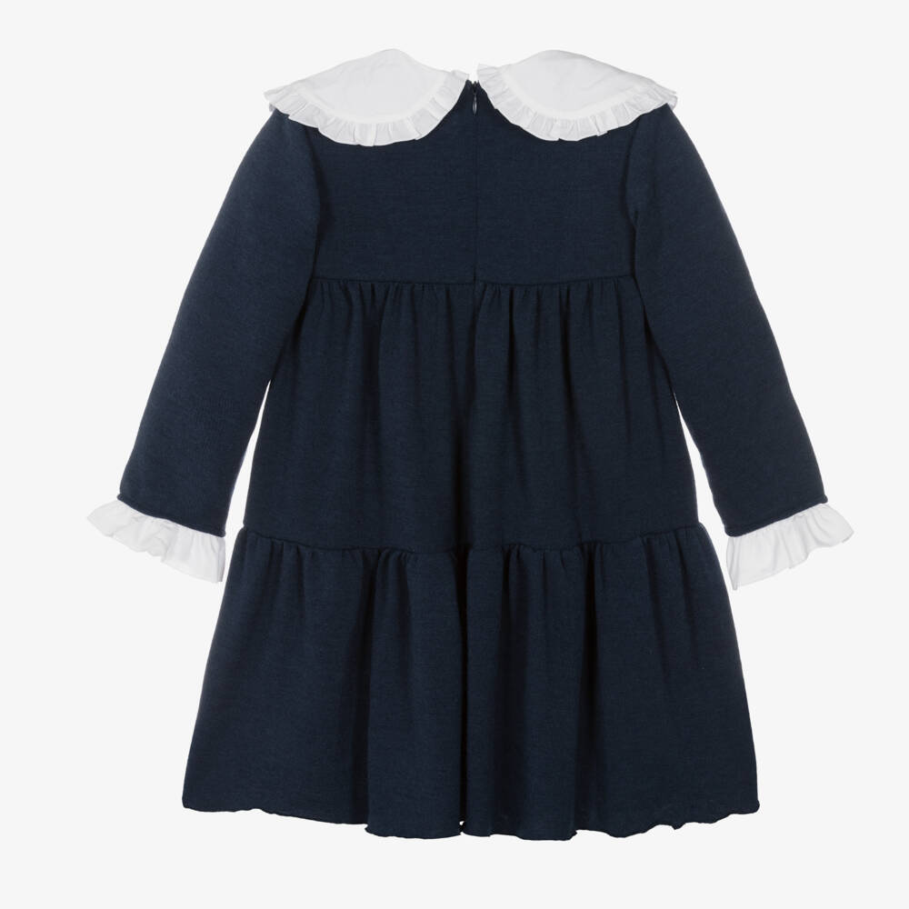 Phi Clothing-Girls Navy Jersey Knit Dress | Childrensalon Outlet