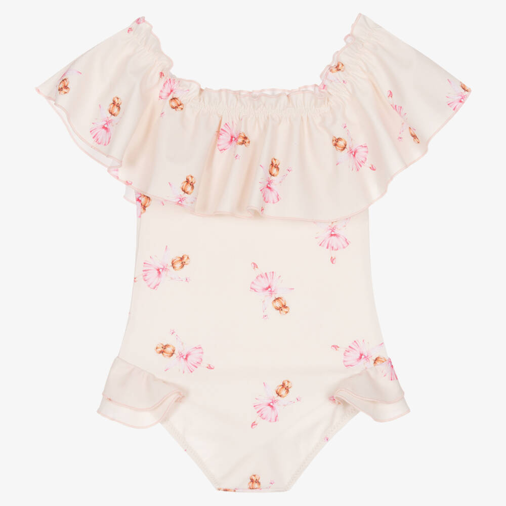 Phi Clothing-Girls Pink Ballerina Fairy Swimsuit | Childrensalon Outlet