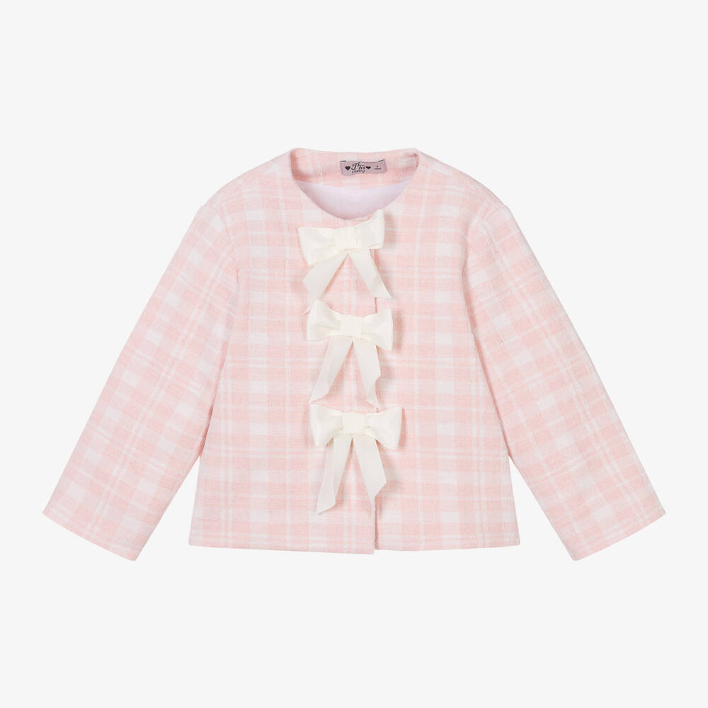 Phi Clothing-Girls Pink Check Jacket | Childrensalon Outlet