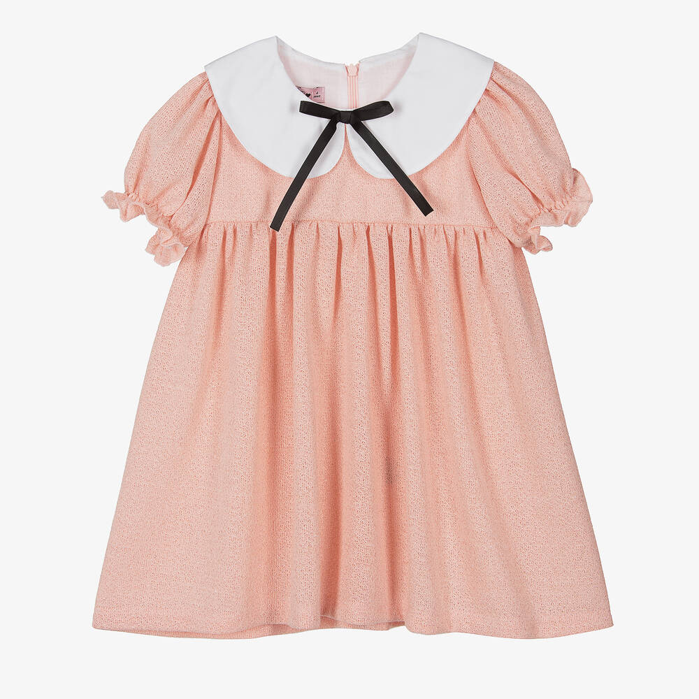 Phi Clothing - Robe rose à col fille | Childrensalon
