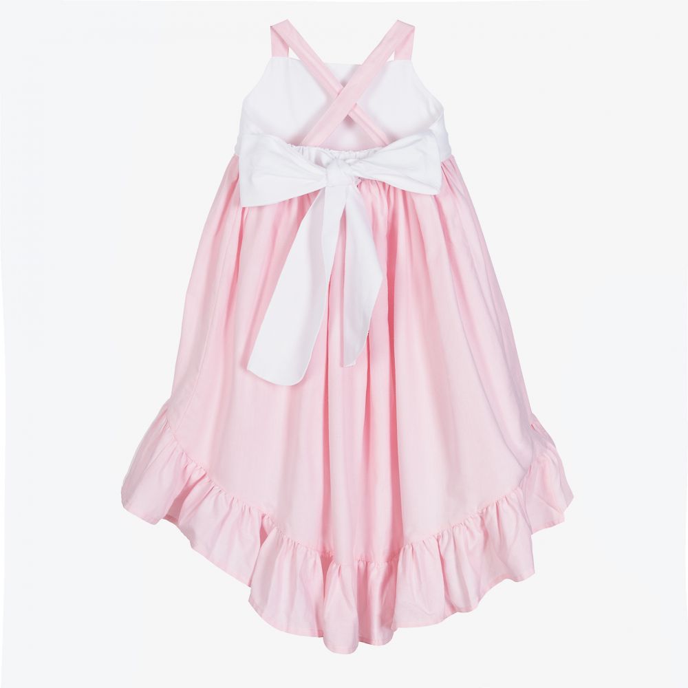 Phi Clothing-Girls Pink Cotton Dress | Childrensalon Outlet