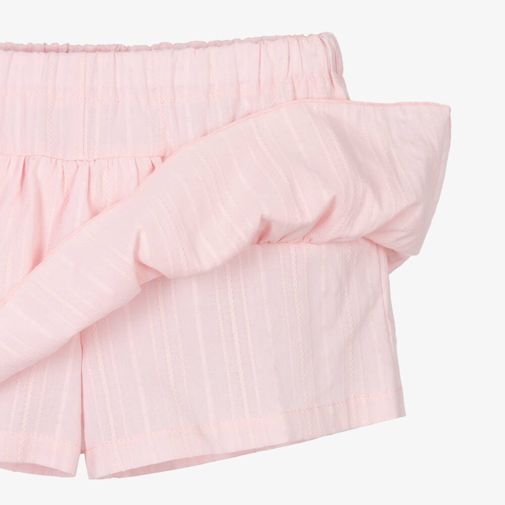 Phi Clothing-Girls Pink Cotton Frilled Skort | Childrensalon Outlet