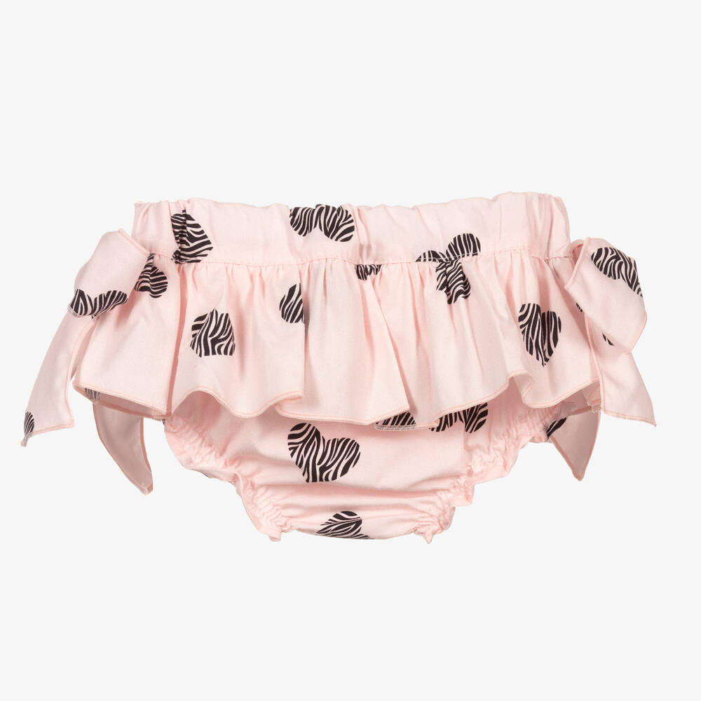 Phi Clothing-Розовые хлопковые шортики с сердечками | Childrensalon Outlet