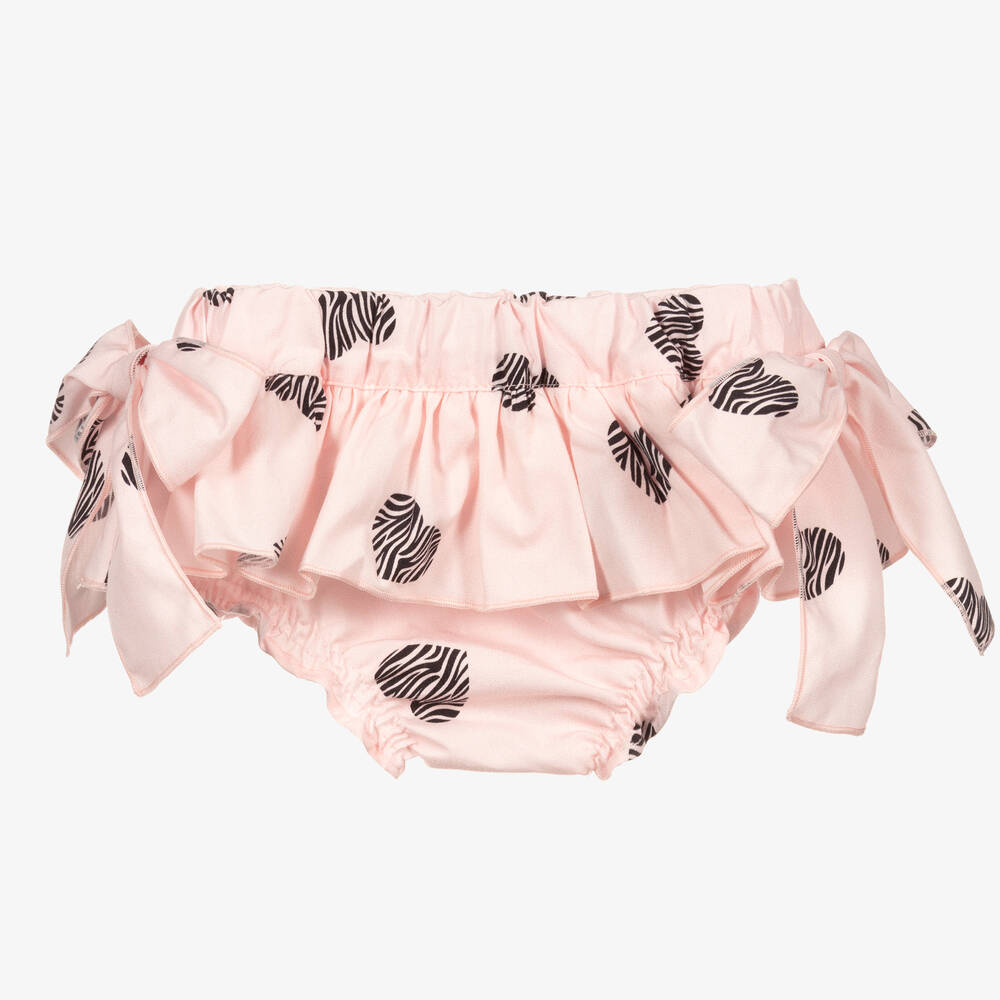 Phi Clothing - Girls Pink Cotton Heart Bloomer Shorts | Childrensalon