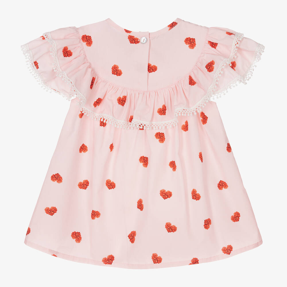Phi Clothing-Girls Pink Cotton Heart Blouse | Childrensalon Outlet