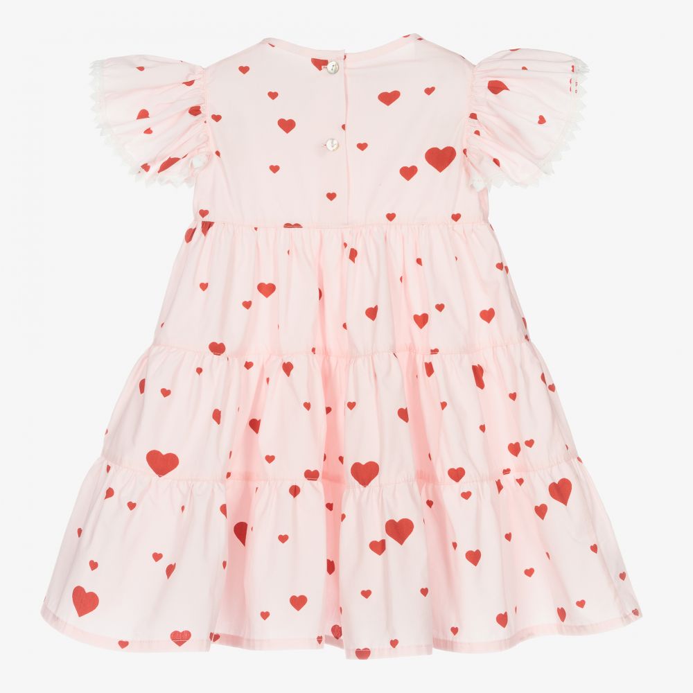 Phi Clothing-فستان قطن ساتين لون زهري | Childrensalon Outlet