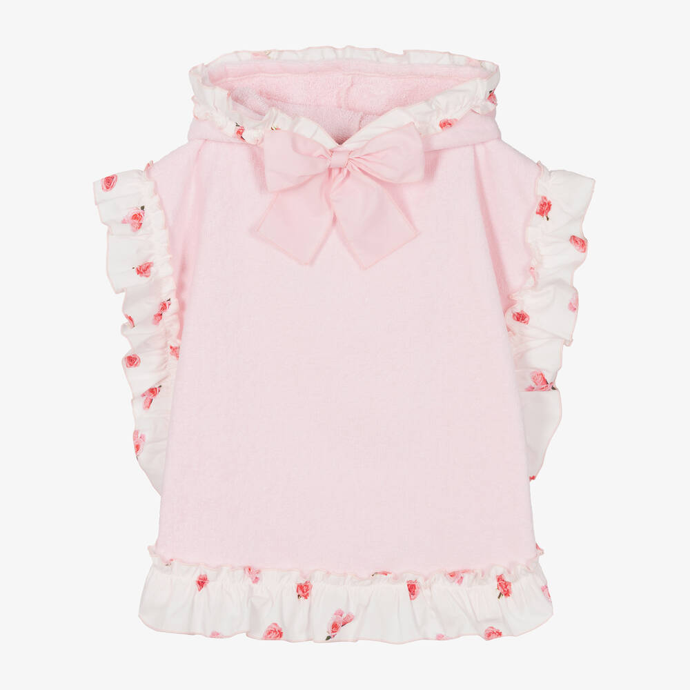 Phi Clothing-Girls Pink Cotton Poncho Towel | Childrensalon Outlet