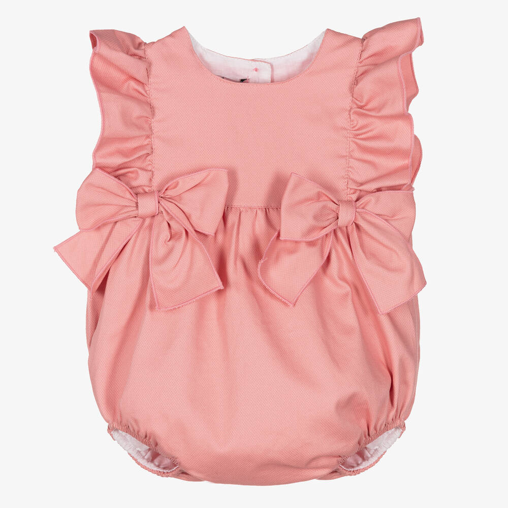 Phi Clothing - Barboteuse rose en coton | Childrensalon