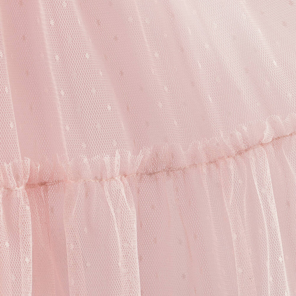 Phi Clothing-Розовое платье из тюля в горошек для девочек | Childrensalon Outlet