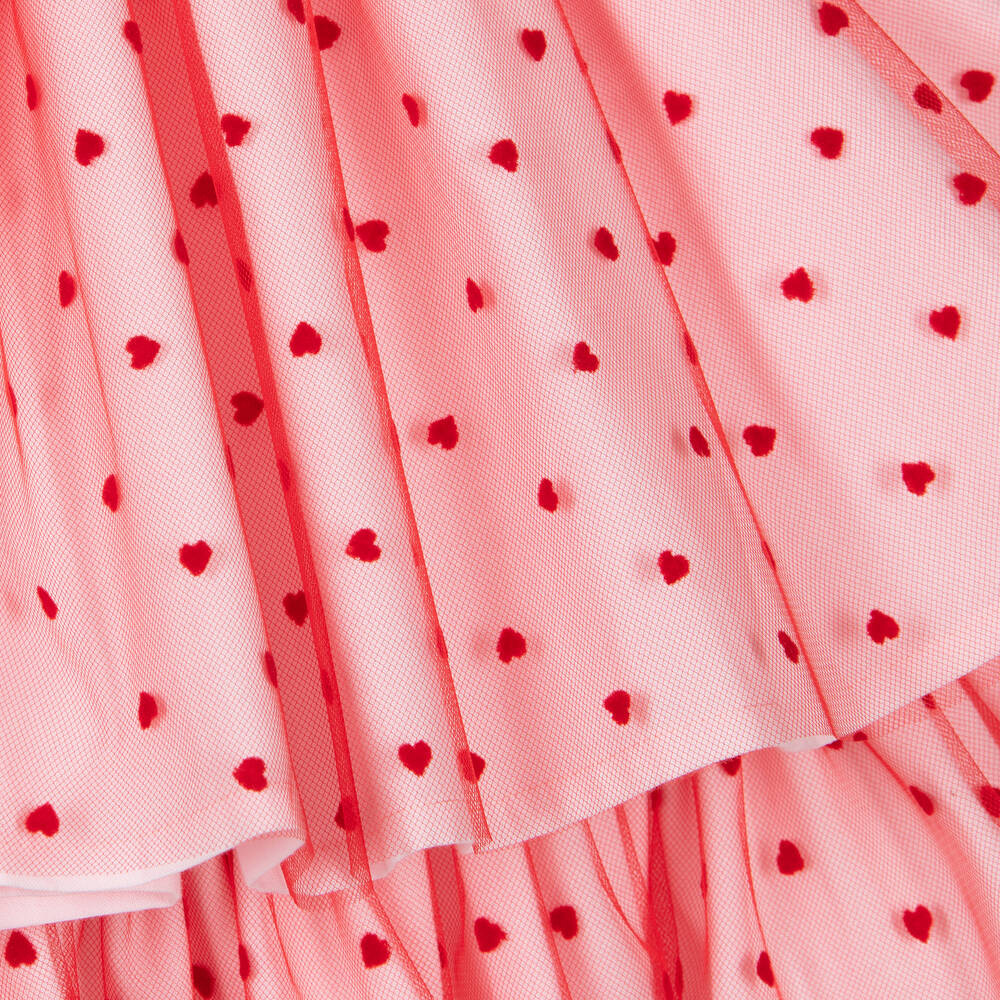 Phi Clothing-Girls Pink Embroidered Tulle Dress | Childrensalon Outlet