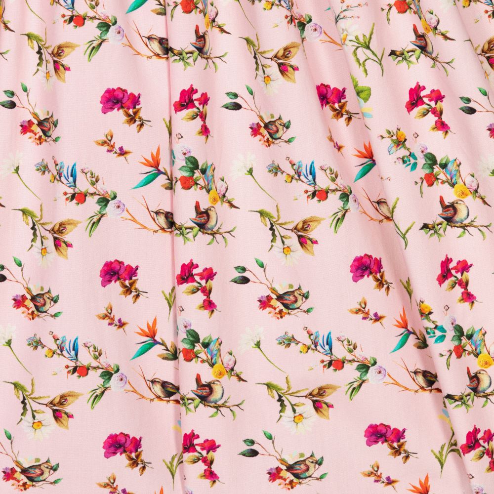 Phi Clothing-Girls Pink Floral Cotton Dress | Childrensalon Outlet