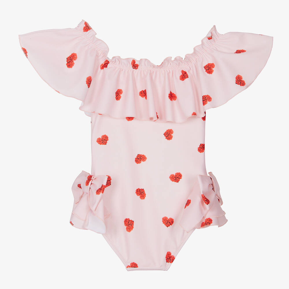 Phi Clothing-Girls Pink Heart Swimsuit | Childrensalon Outlet