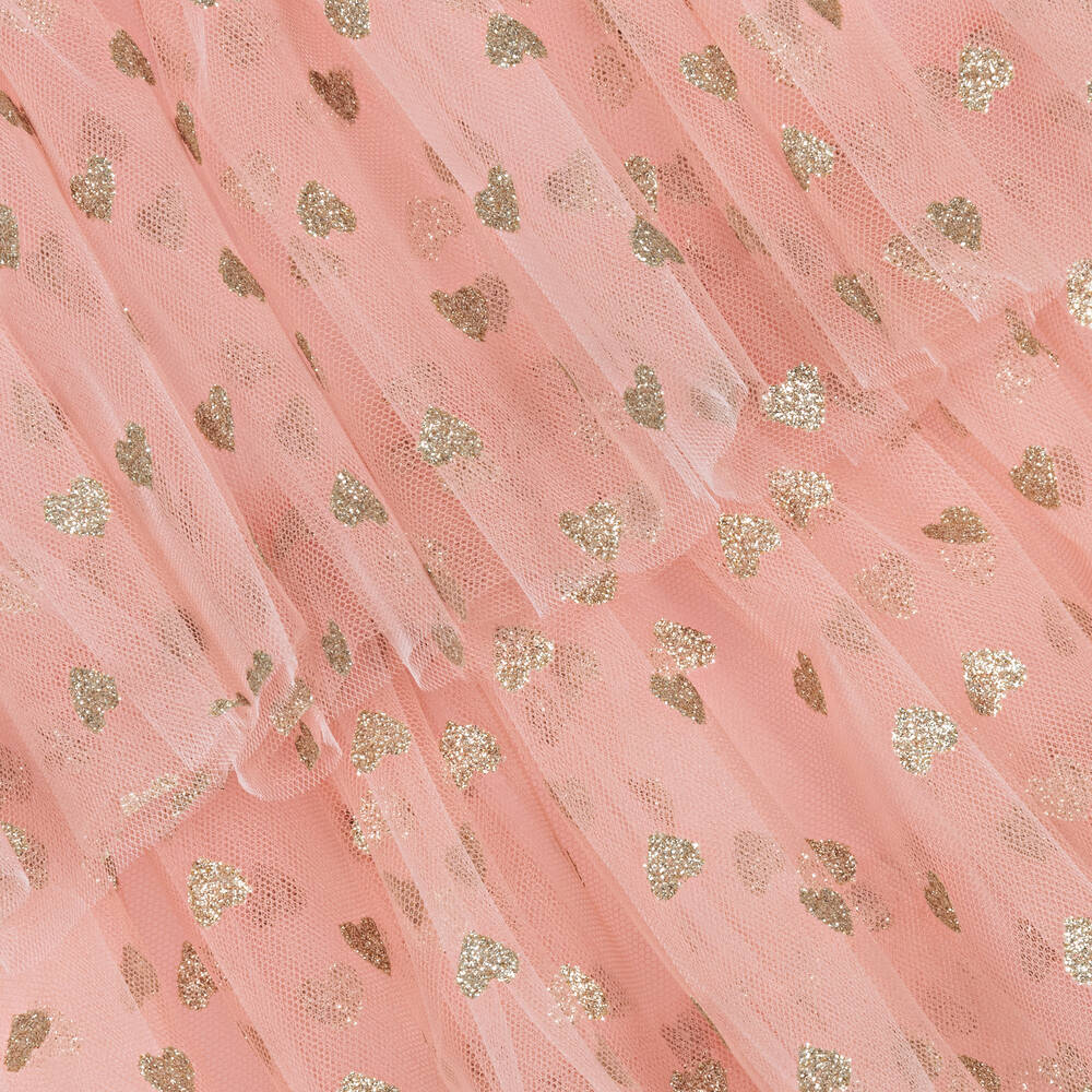 Phi Clothing-Girls Pink Hearts Tulle Dress | Childrensalon Outlet