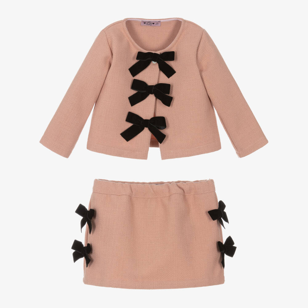 Phi Clothing-Girls Pink Jacket and Skirt Ensemble | Childrensalon Outlet