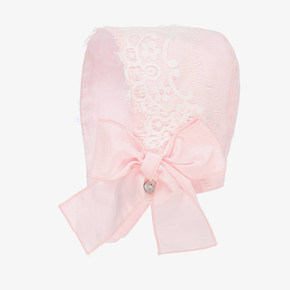 في كلودينغ-قبعة بونيه أطفال بناتي قطن عضوي لون زهري | Childrensalon Outlet