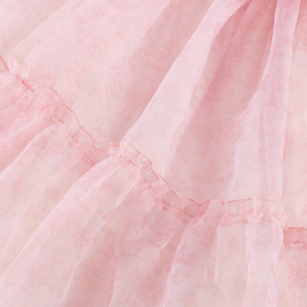 Phi Clothing-Girls Pink Organza Ruffle Dress | Childrensalon Outlet