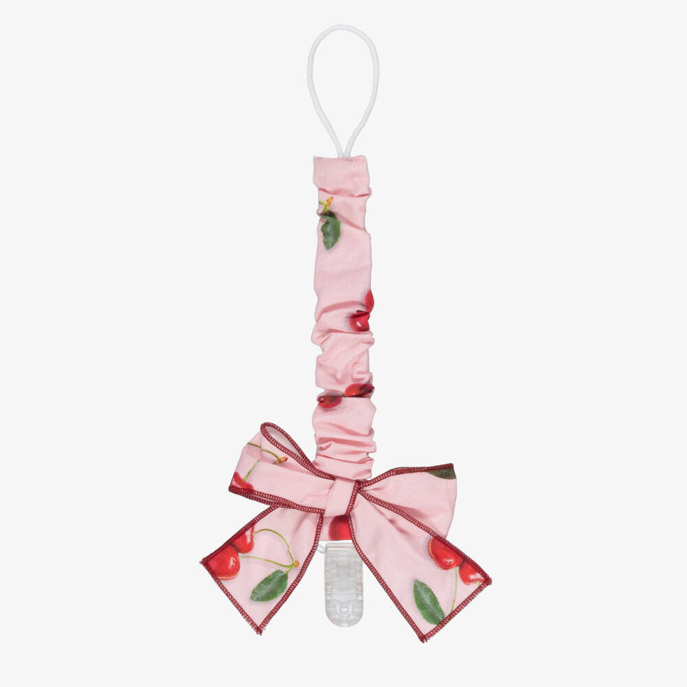 Phi Clothing-Girls Pink & Red Cherry Print Dummy Clip | Childrensalon Outlet