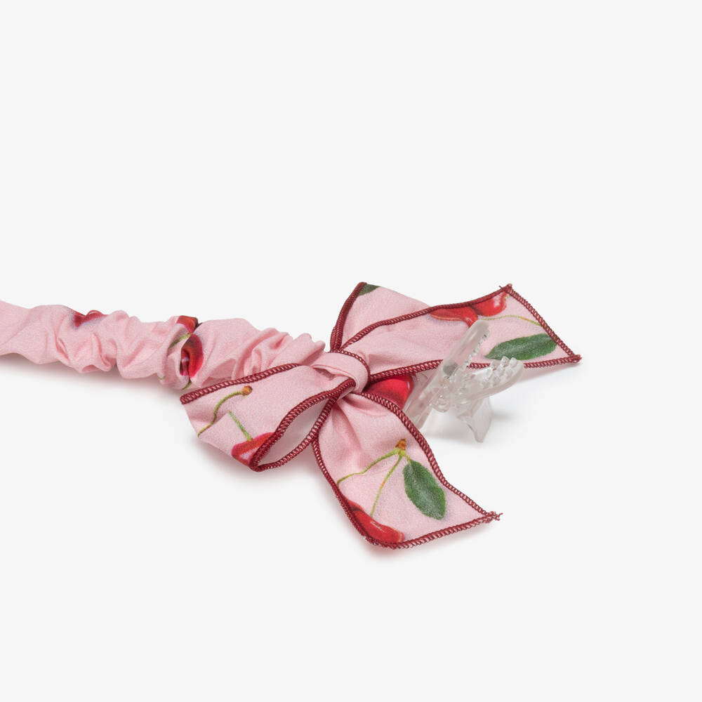 Phi Clothing-Girls Pink & Red Cherry Print Dummy Clip | Childrensalon Outlet