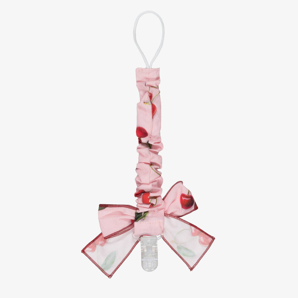 Phi Clothing-Girls Pink & Red Cherry Print Dummy Clip | Childrensalon Outlet