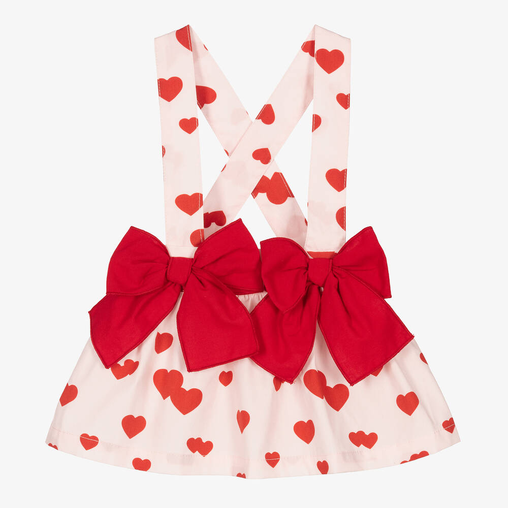 Pink skirt with red hot sale hearts